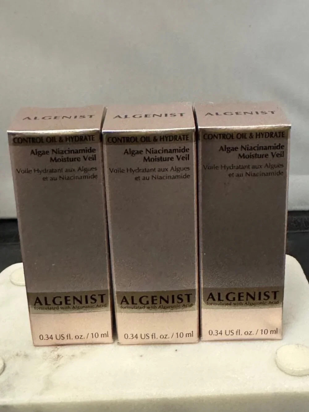 3 bottles Algenist Control Oil and Hydrate Moisture Veil